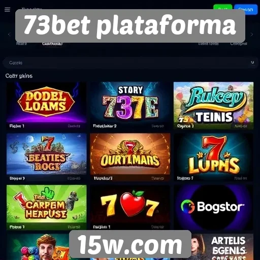 Variedade de jogos disponíveis no 73bet
